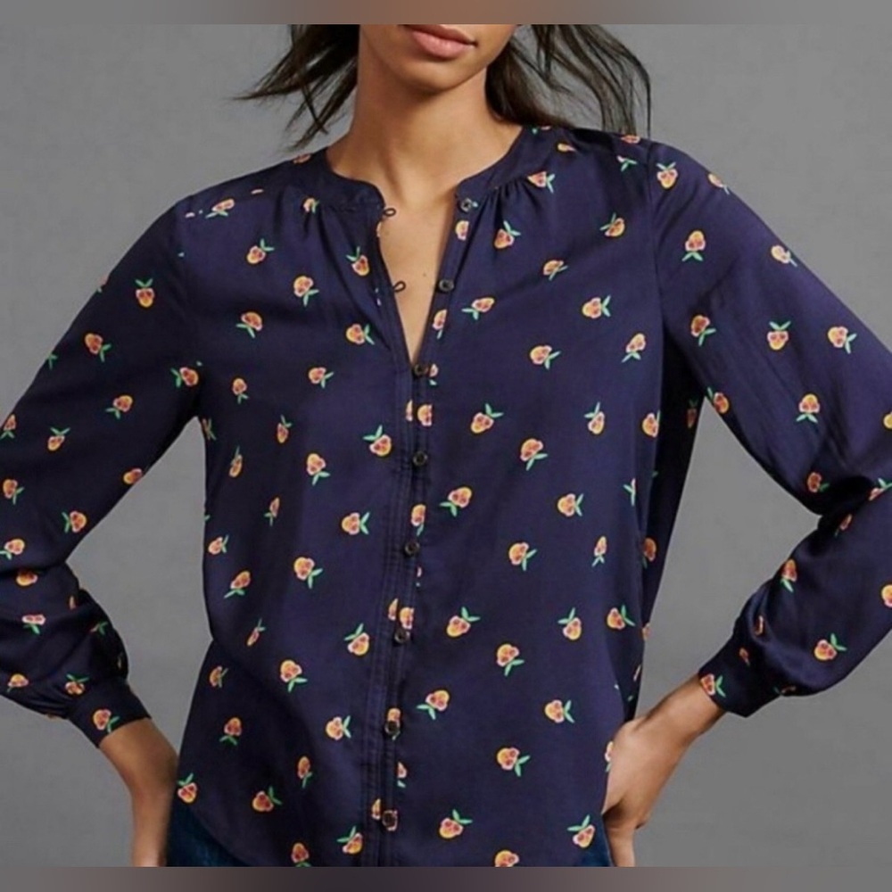 The Art of Anthropologie Featuring Kendra Daily Dream Button Down Blouse Size 2